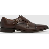 schuh Rocky Leather Monk Shoes in Brown