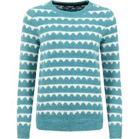 Weird Fish Tyla Cosy Knit Scalloped Jumper Powder Blue Size