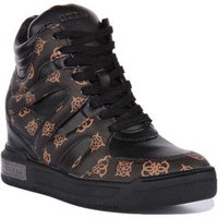 Guess Wedge Lisa Black Brown For Women women's Boots in Black
