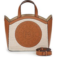 Karl Lagerfeld KCIRCLE SM TOTE RAFFIA MESH women's Shoulder Bag in Beige