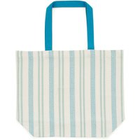 Land & Shore Ticking Stripe Woven Tote Bag, Green