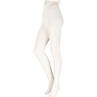 Women's Pair Falke Soft Merino Wool Tights Off-White -