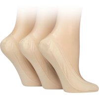 Women's Pair Caroline Gardner Plain Cotton No-Show Shoe Liner Socks Nude -