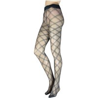 Women's Pair Trasparenze Phuket Lurex Sparkle Diamond Check Tights Grey Maxi