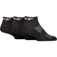 Mens and Women's Pair Reebok Essentials Cotton Ankle Socks with Arch Support and Mesh Top Black .-