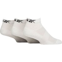 Mens and Women's Pair Reebok Essentials Cotton Ankle Socks with Arch Support and Mesh Top White .-