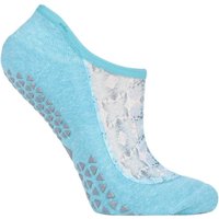 Pair Coast Maddie Organic Cotton Sheer Top Yoga Socks with Grip Ladies Medium