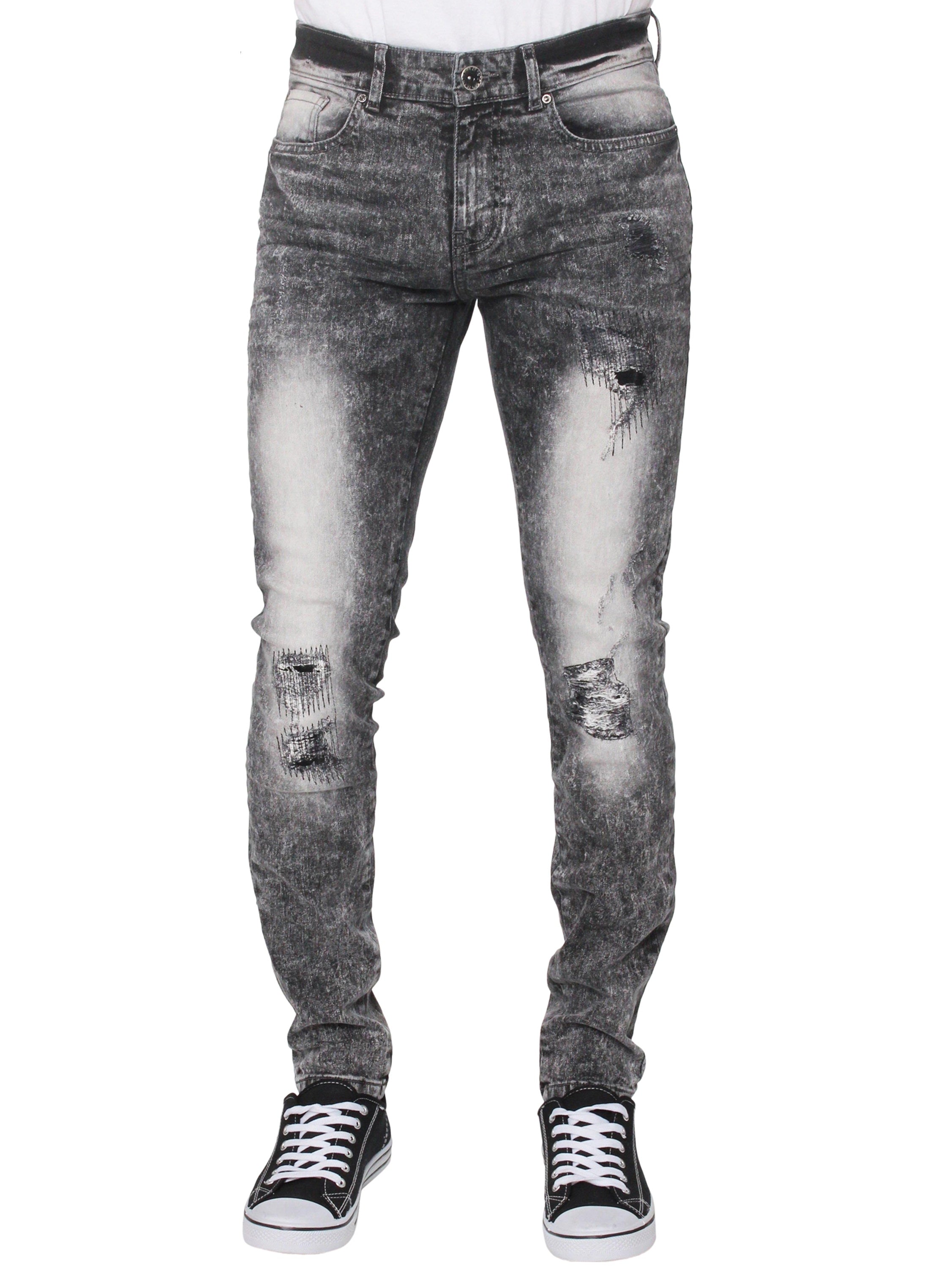 Super Skinny Stretch Rip & Repair Slim Jeans