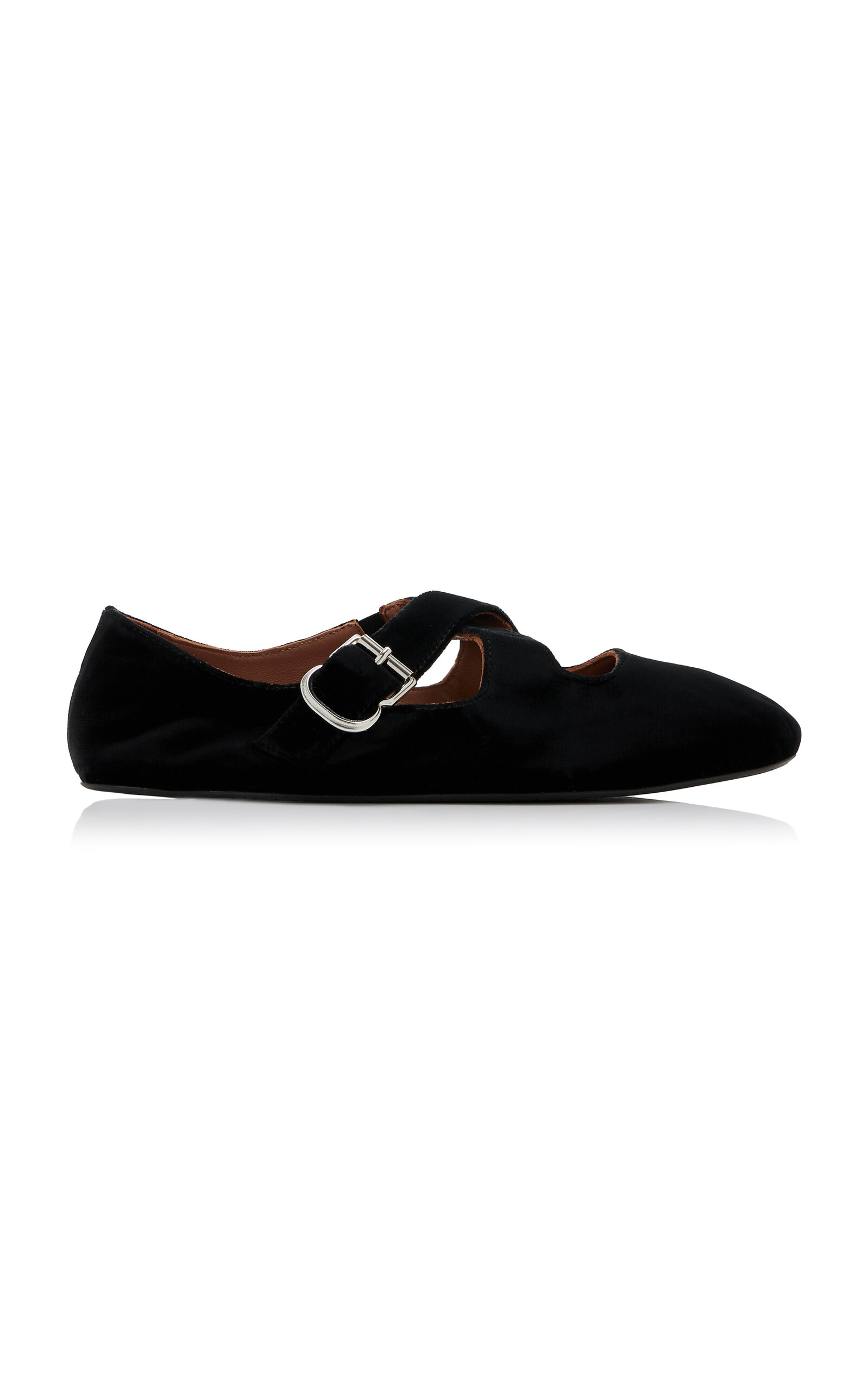 ALAA - Velvet Ballet Flats - Black - IT 40 - Moda Operandi