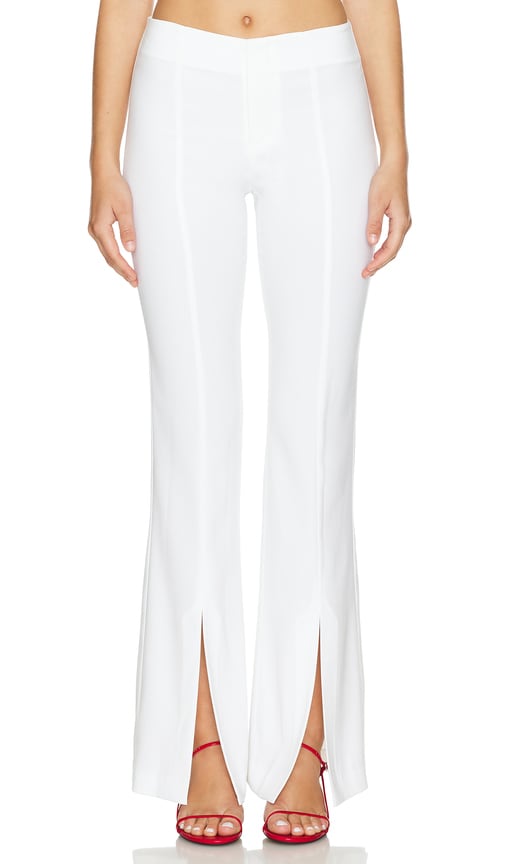 Alice + Olivia Tisa Bootcut Pant in White. Size 4, 8.