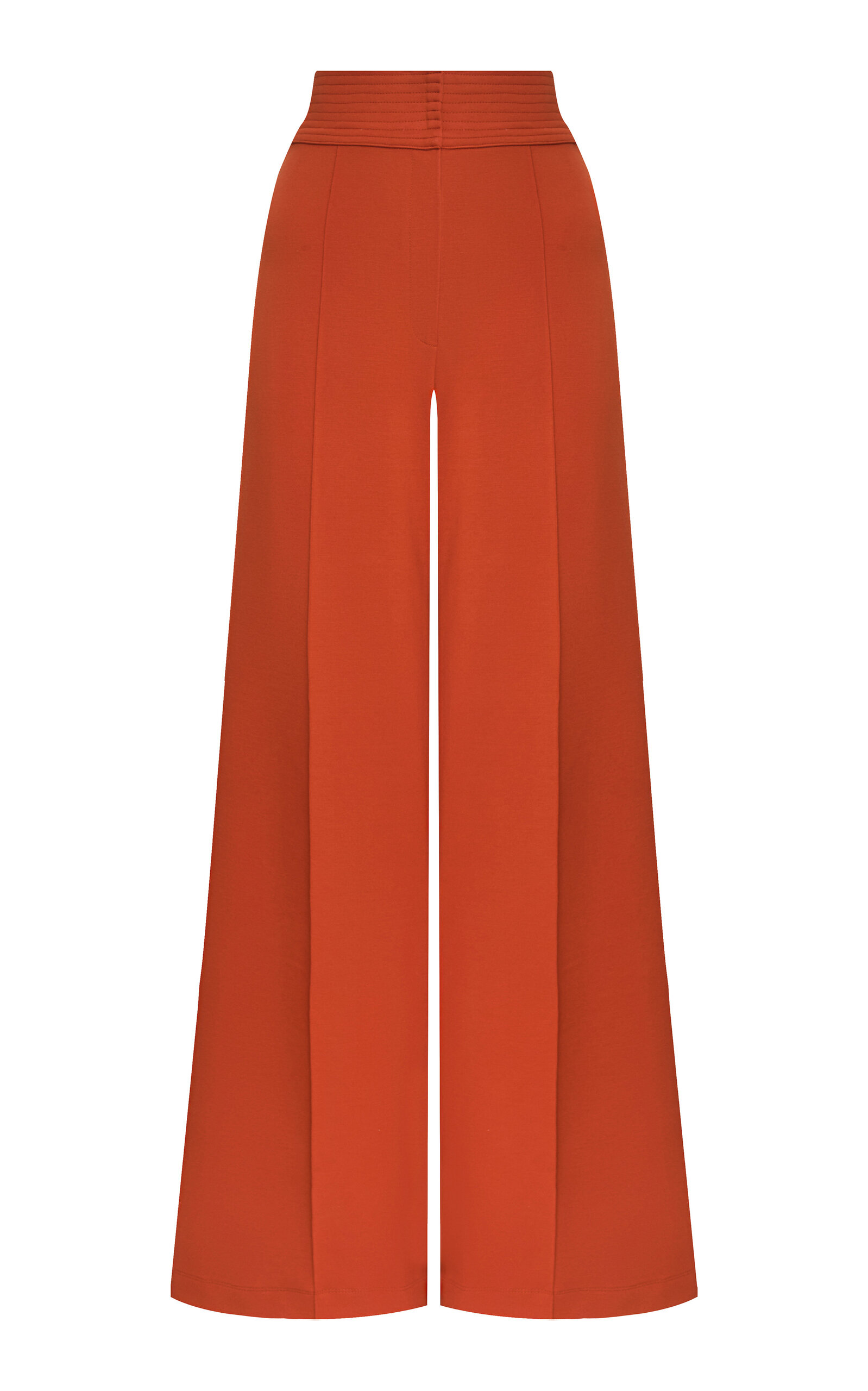 Andres Otalora - Shilpa High-Rise Rayon Suiting Wide-Leg Pants - Orange - US 6 - Moda Operandi