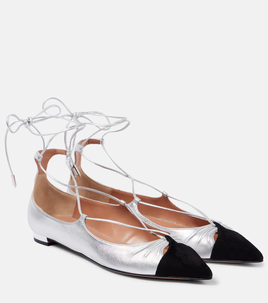 Aquazzura Gabi suede ballet flats