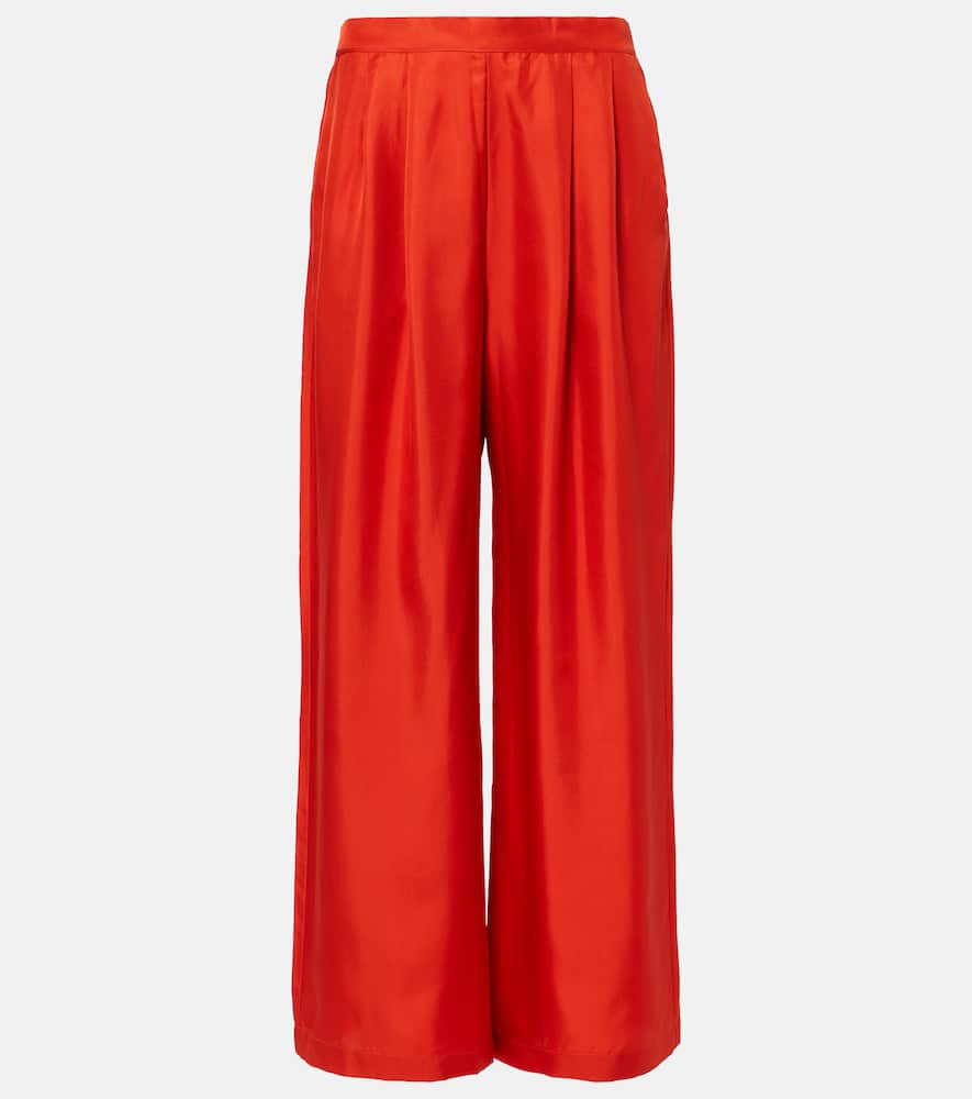 Asceno Isola silk twill wide-leg pants