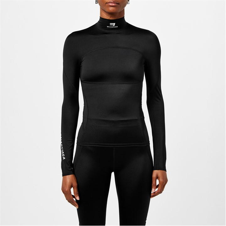 BALENCIAGA Sporty B Activewear Top - Black