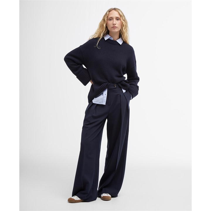 Barbour Francis Wide-Leg Trousers - Blue