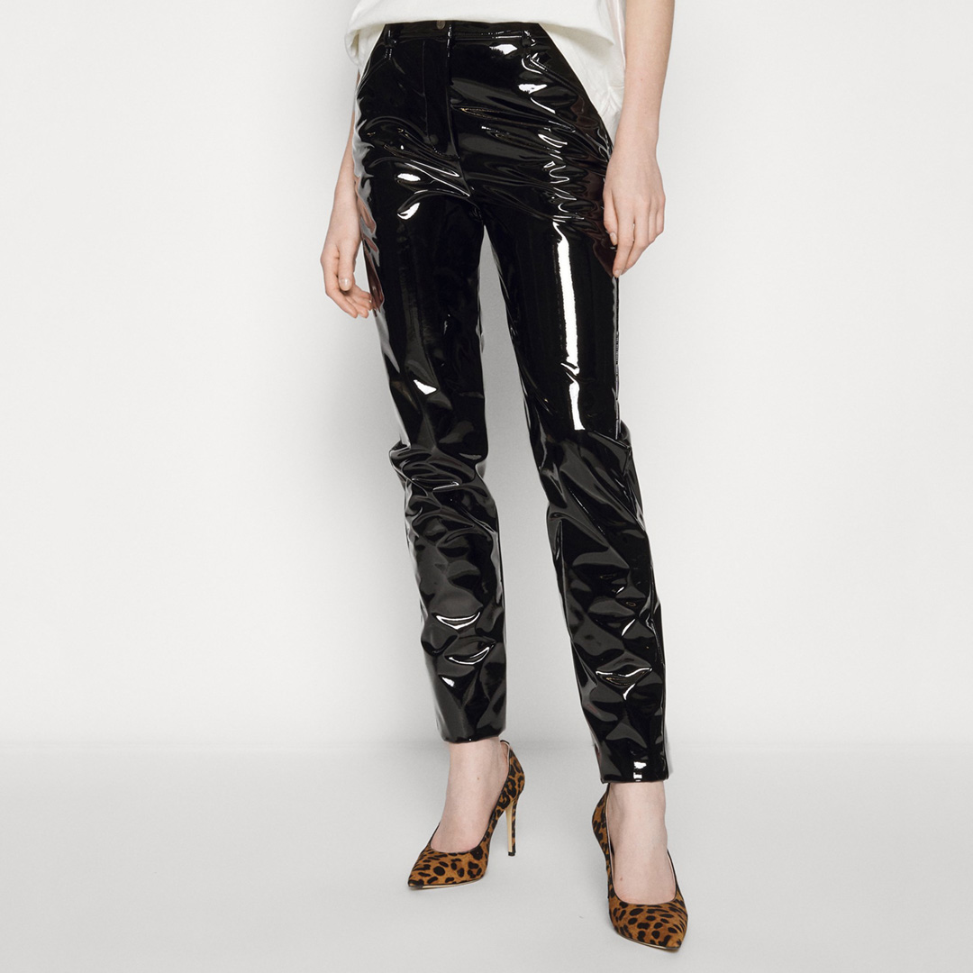 Black Skinny Shiny Trousers