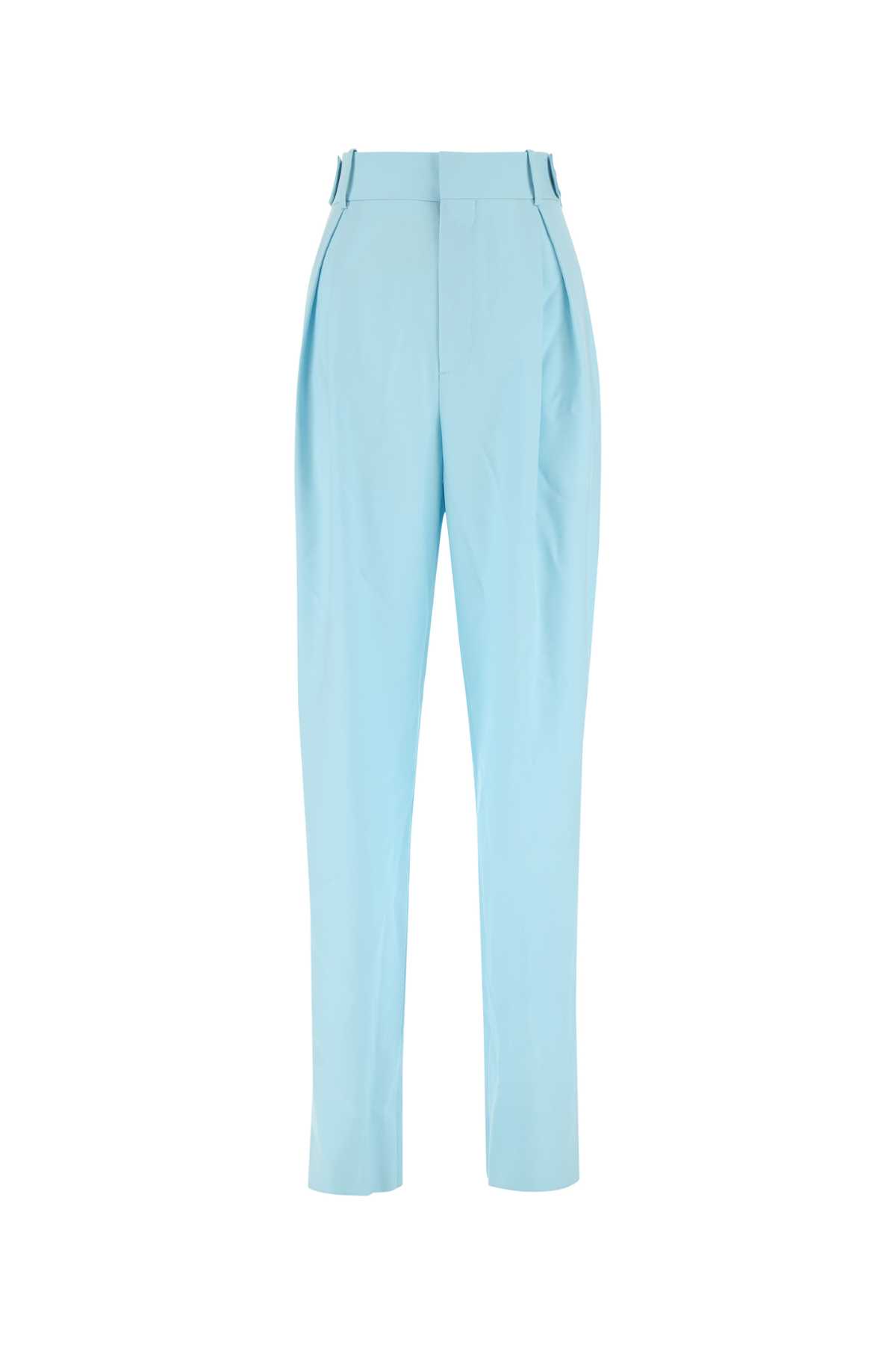 Bottega Veneta Pastel Light-blue Wool Wide-leg Pant