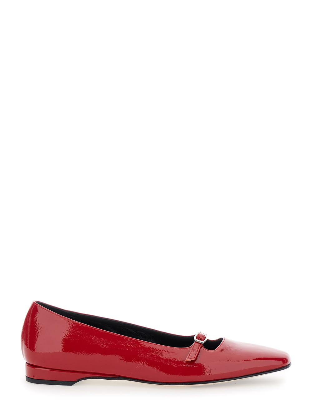 Carel emilie Red Ballet Flats With Buckle In Patent Leather Woman