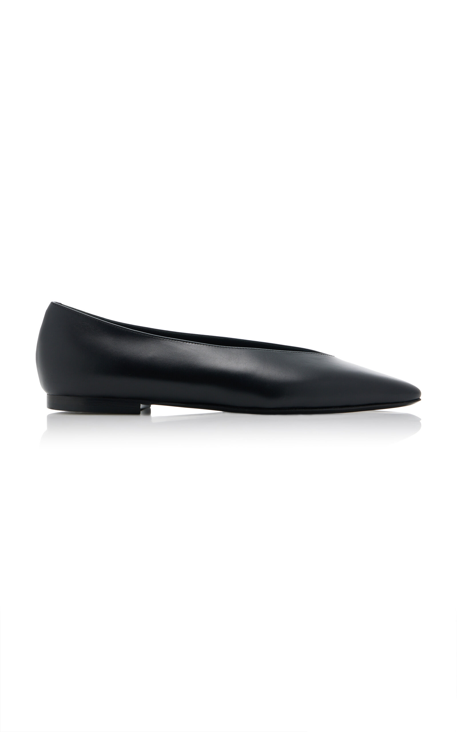 Co - Pointed Leather Ballet Flats - Black - IT 40 - Moda Operandi