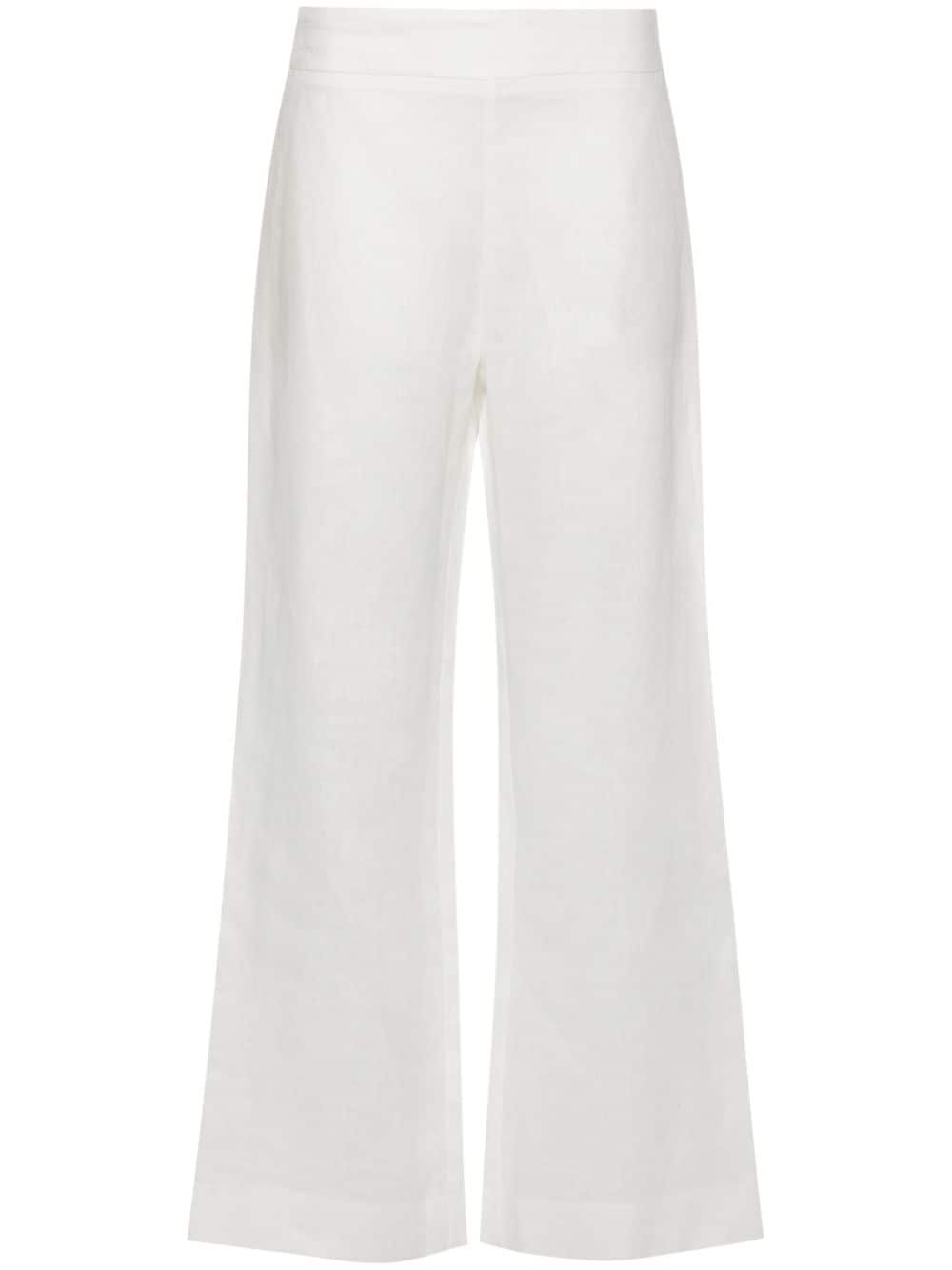 ERMANNO SCERVINO- Linen Wide-leg Trousers
