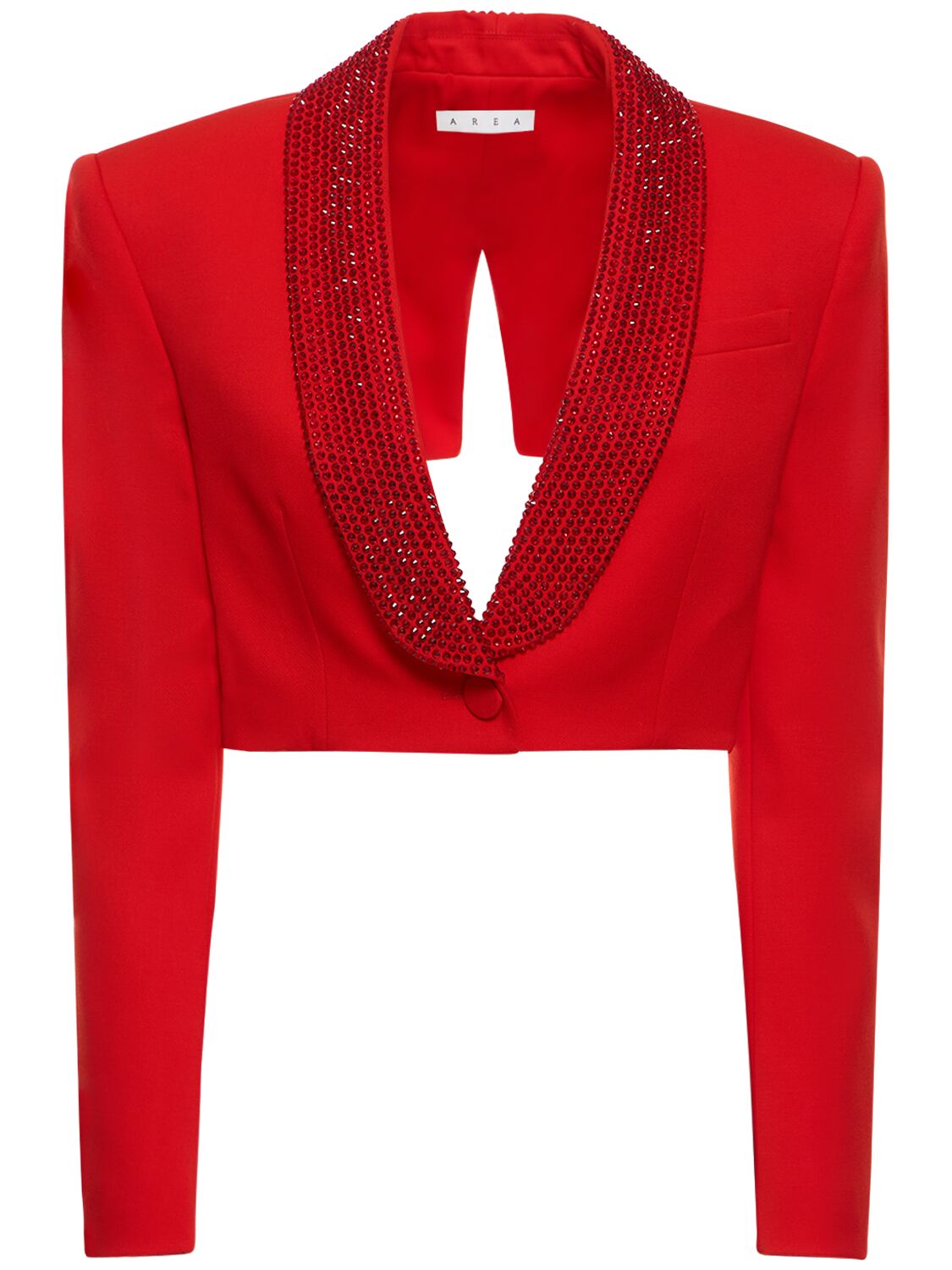 Embellished Wool Cropped Blazer
