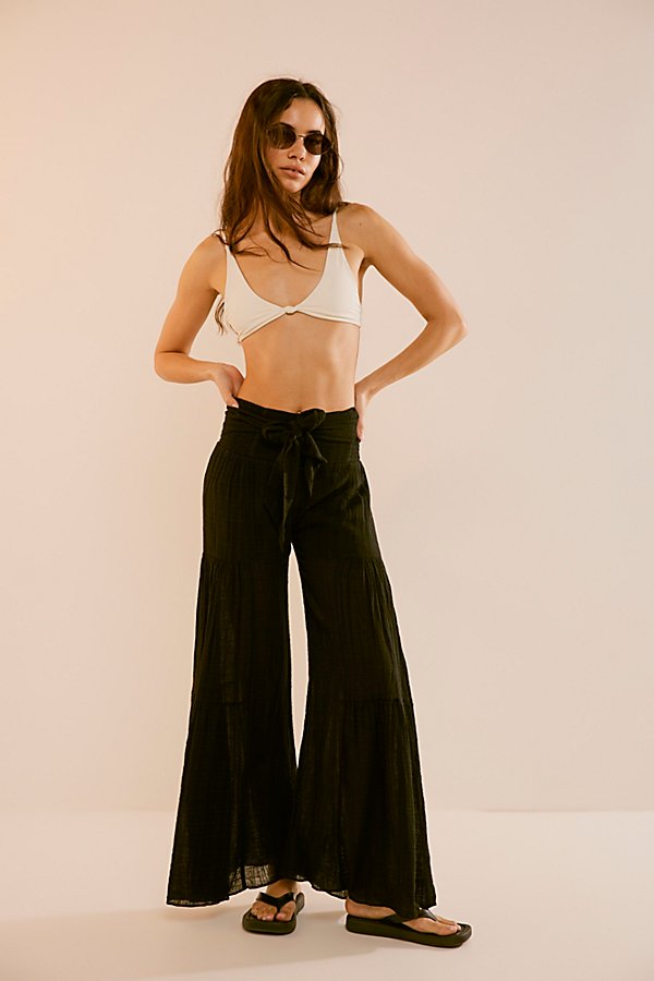 FP One Good Day Wide-Leg Trousers at Free People in Black, Size: Small