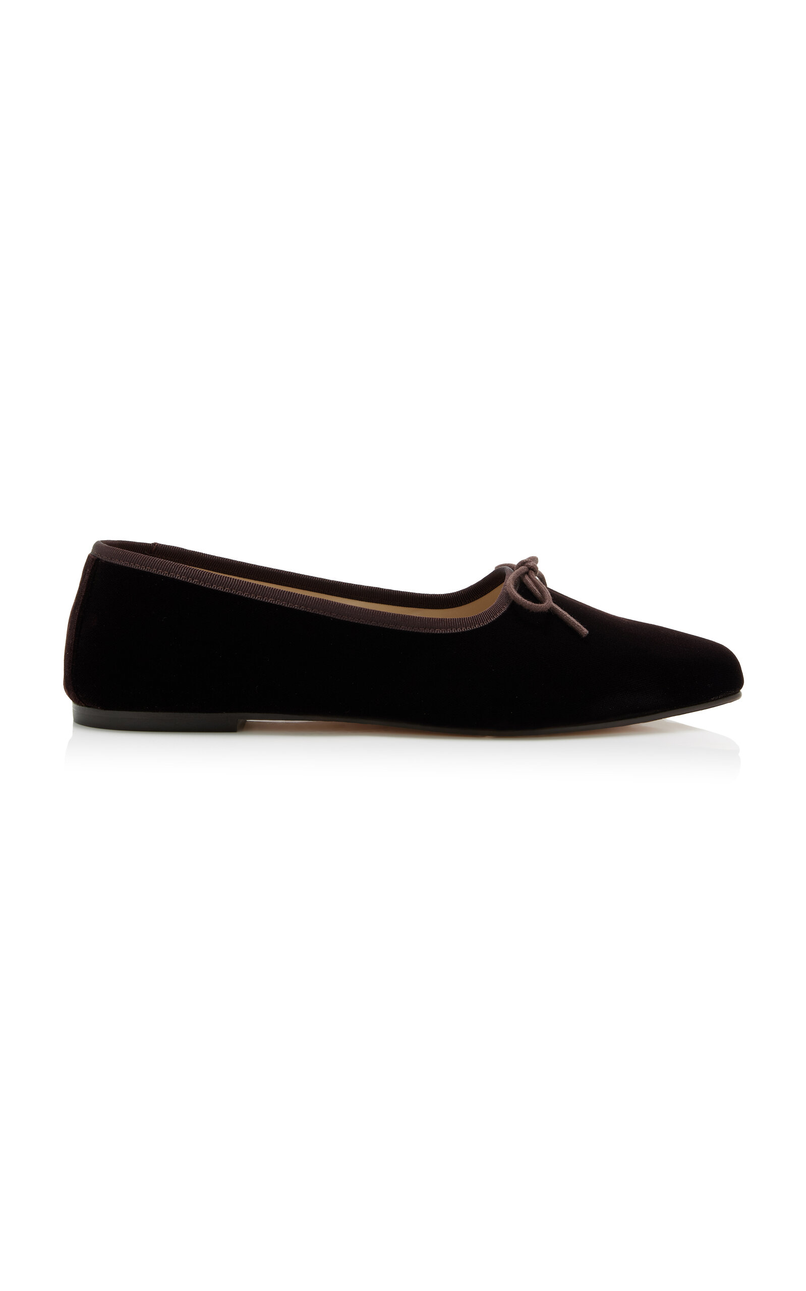 FRDA SALVADOR - Jada Velvet Ballet Flats - Brown - US 6 - Moda Operandi