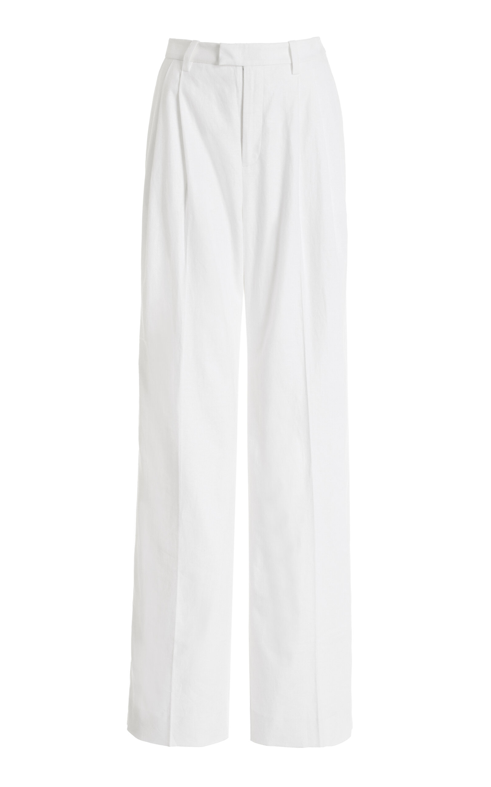 Favorite Daughter - Exclusive Low Favorite Pleated Linen Wide-Leg Pants - White - US 6 - Moda Operandi