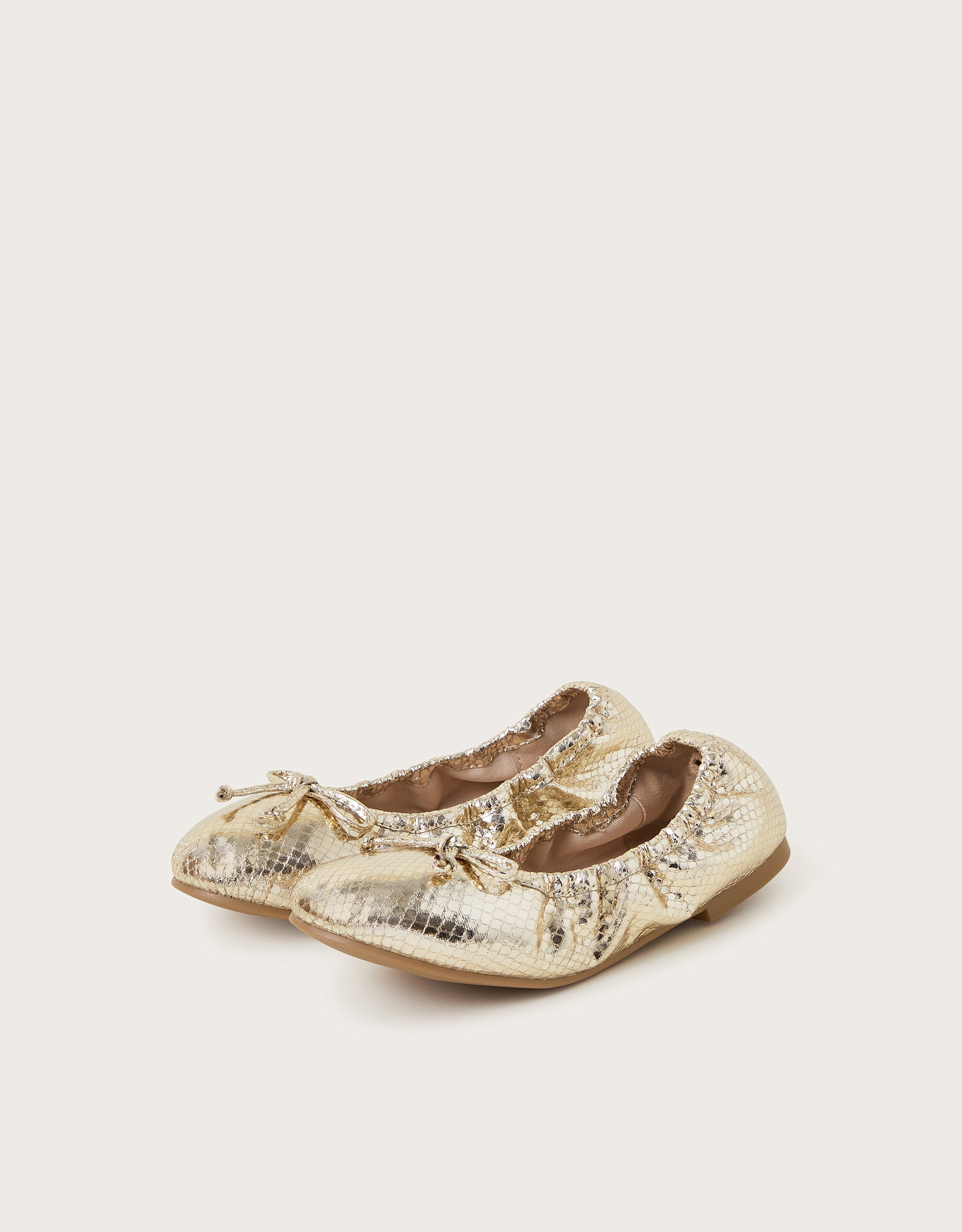 Foldable Ballet Flats Gold