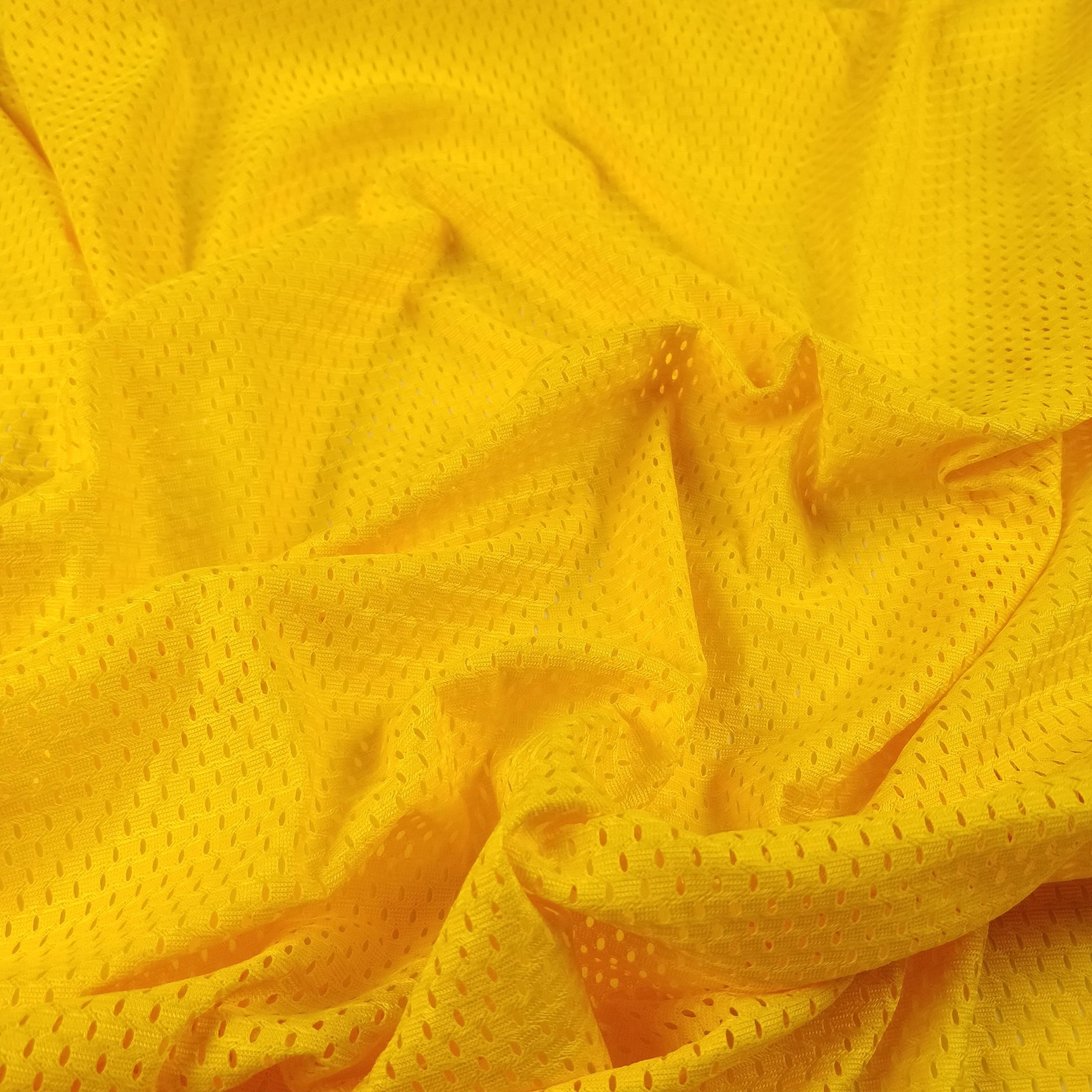 Fs002_5 Airtex High Quality Jersey Fabric, Activewear, Sportswear - Mustard Sold Per Metre