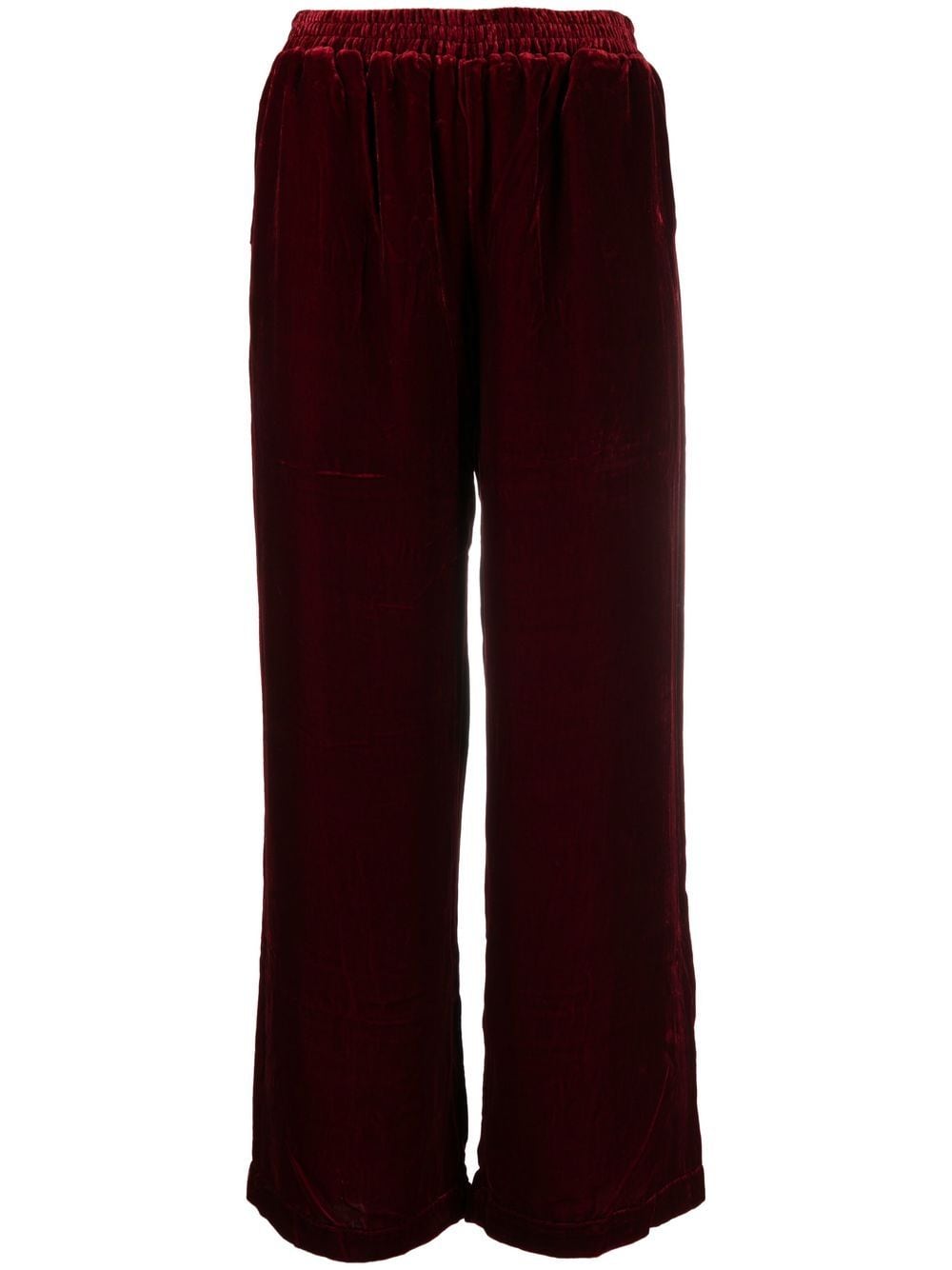 GOLDHAWK- Velvet Wide-leg Trousers