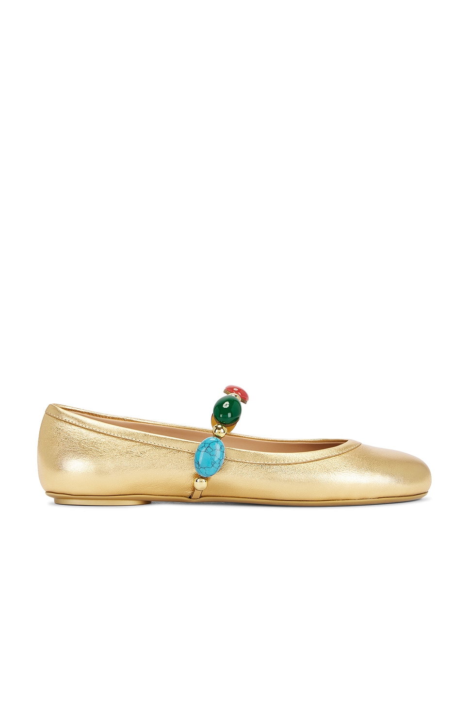 Gianvito Rossi Napp Silk Washed Ballet Flat in Mekong - Brown. Size 36 (also in 36.5, 37, 37.5, 38, 38.5, 39, 40, 41).