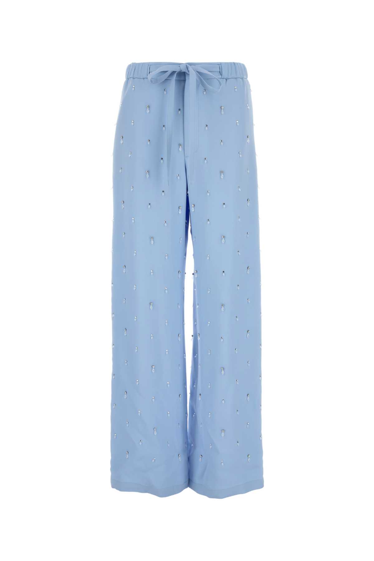 Gucci Powder Blue Crepe Wide-leg Pant