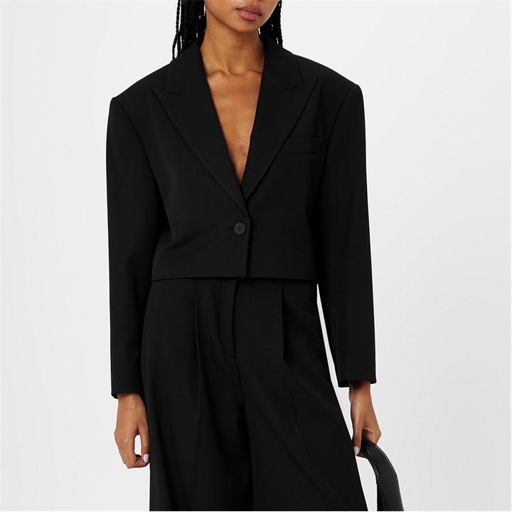 HUGO Asenata Cropped Blazer - Black