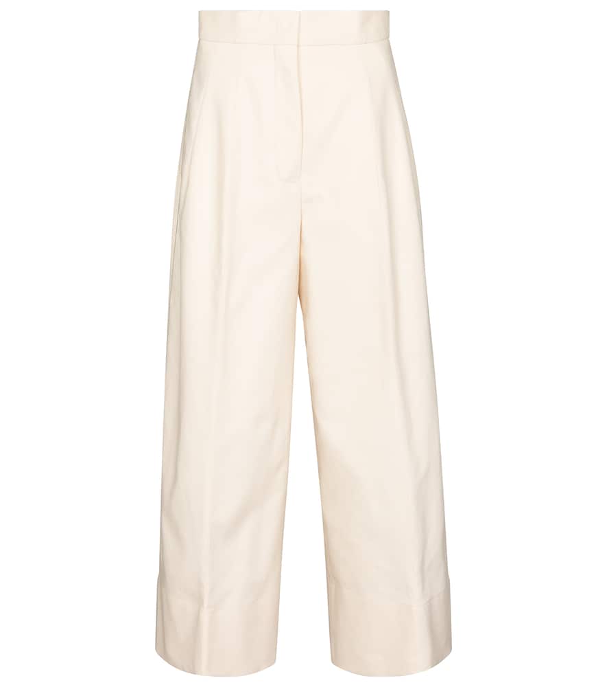 Jil Sander Wide-leg cotton gabardine pants