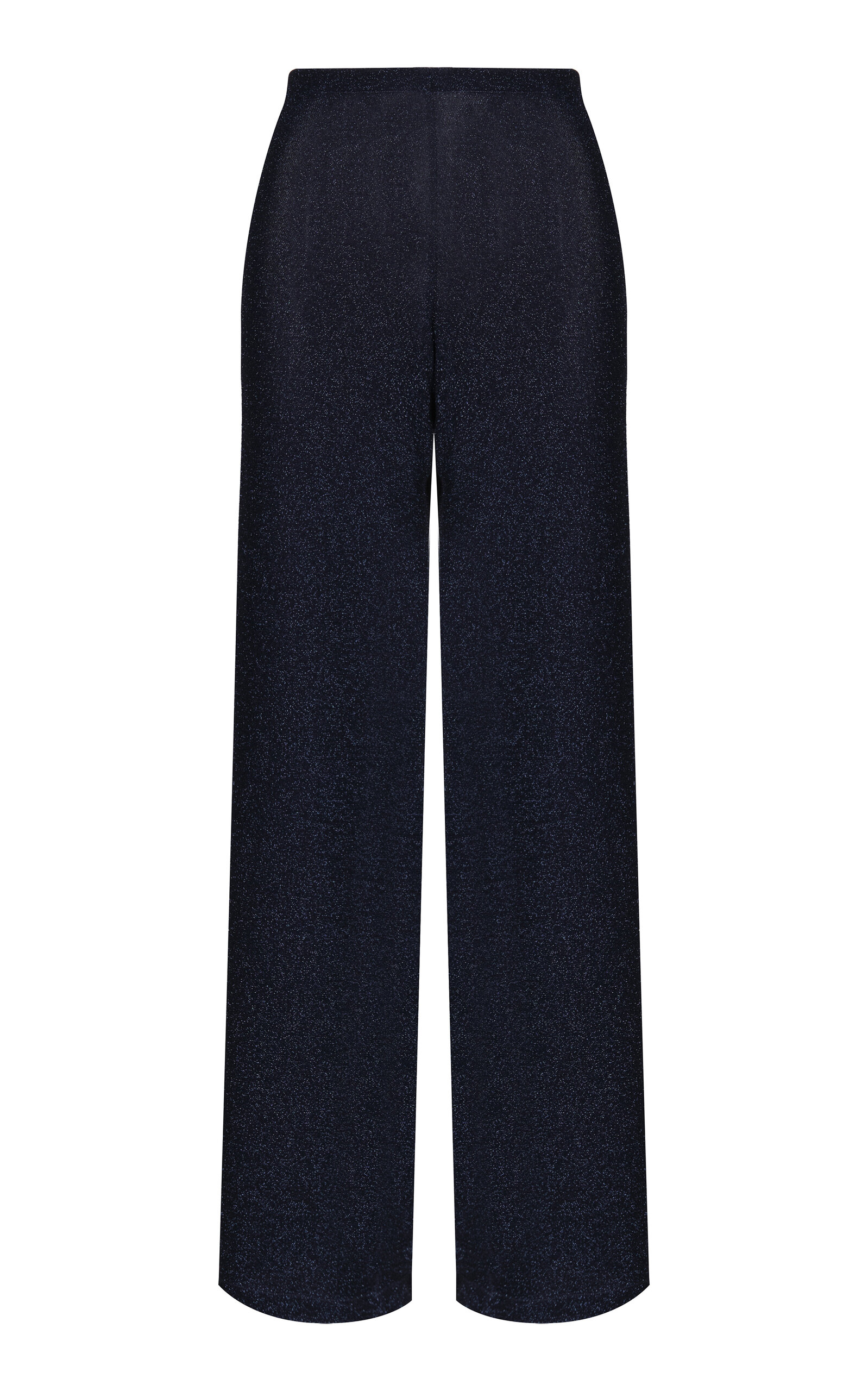 Johanna Ortiz - Pleasurable Effects Knit Lurex Wide-Leg Pants - Navy - XL - Moda Operandi