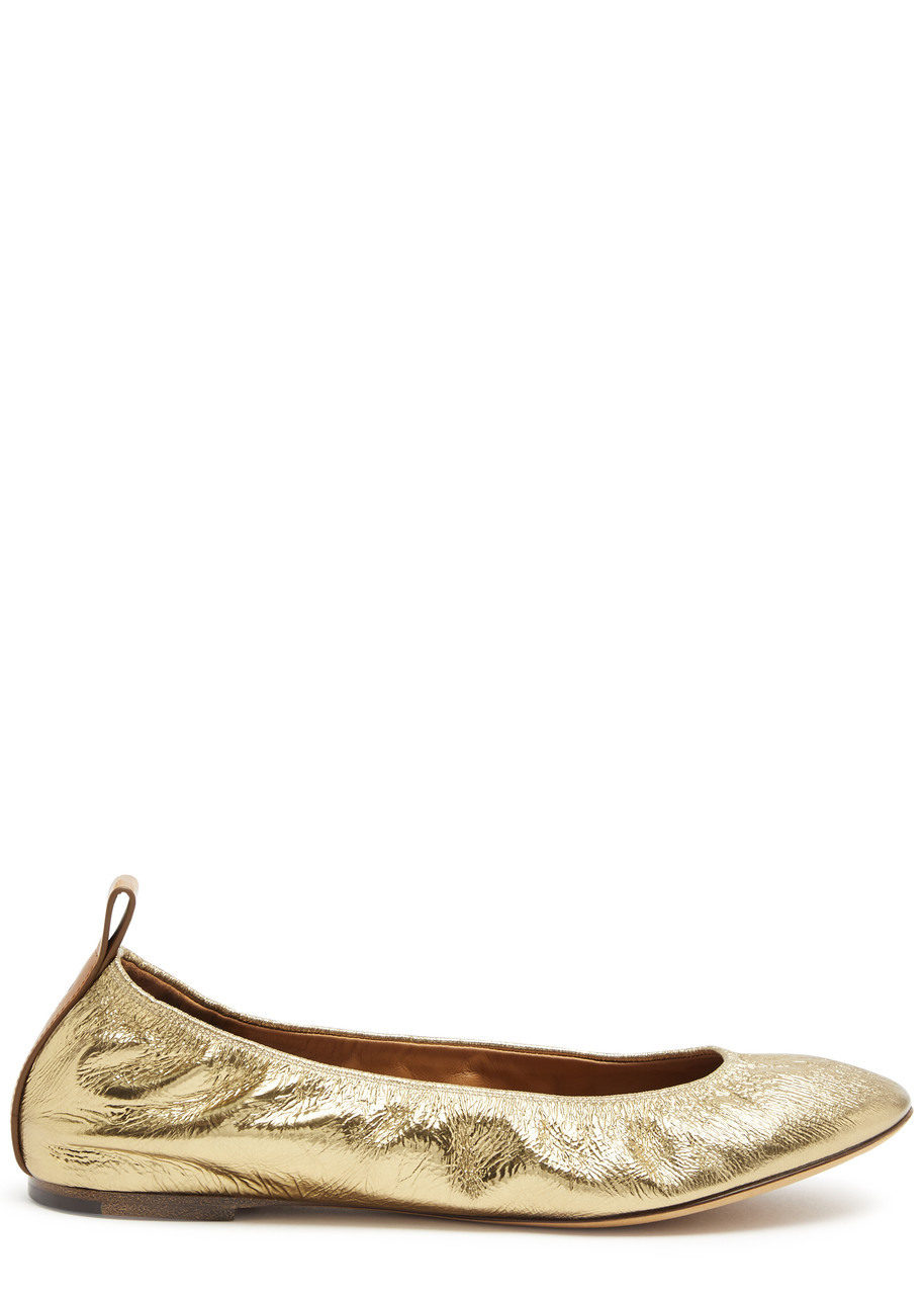 Lanvin Metallic Leather Ballet Flats - Gold - 41 (IT41 / UK8)
