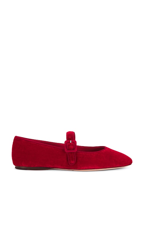 Loeffler Randall Ginger Velvet Ballet Flats in Red. Size 7, 8, 8.5, 9, 9.5.