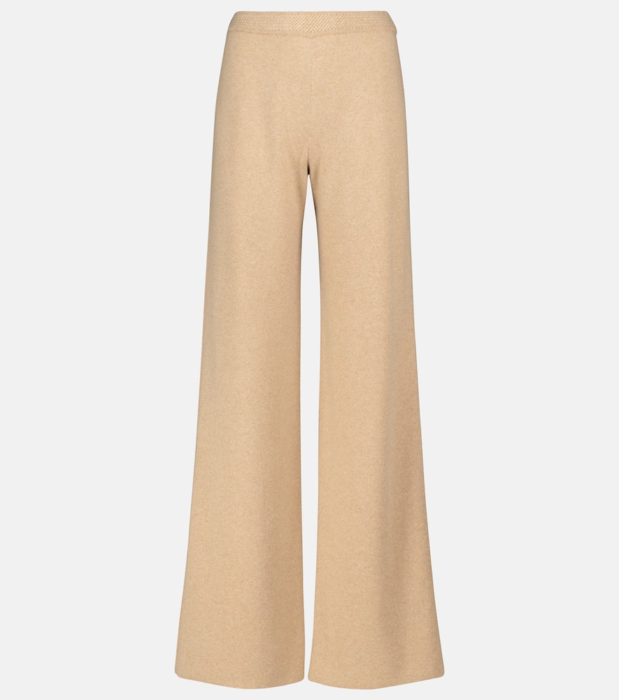 Loro Piana Lexington wide-leg cashmere knit pants