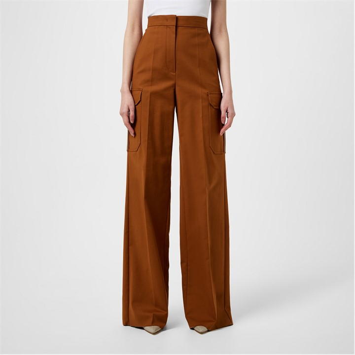 MAX MARA Edda Wide-Leg Cargo Pants - Brown