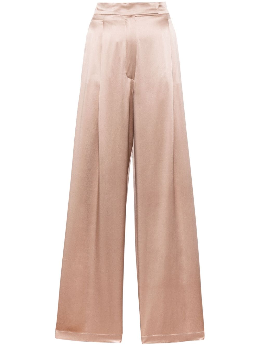 MAX MARA- Satin Wide-leg Silk Trousers