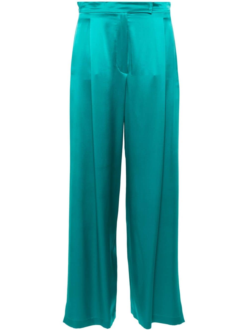 MAX MARA- Satin Wide-leg Silk Trousers