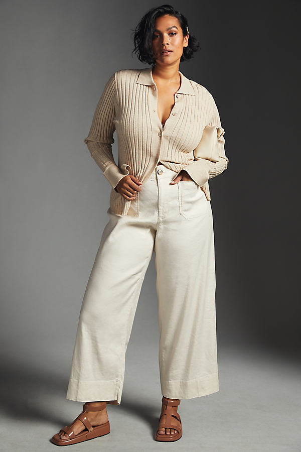 Maeve The Colette Cropped Wide-Leg Trousers: Linen Edition