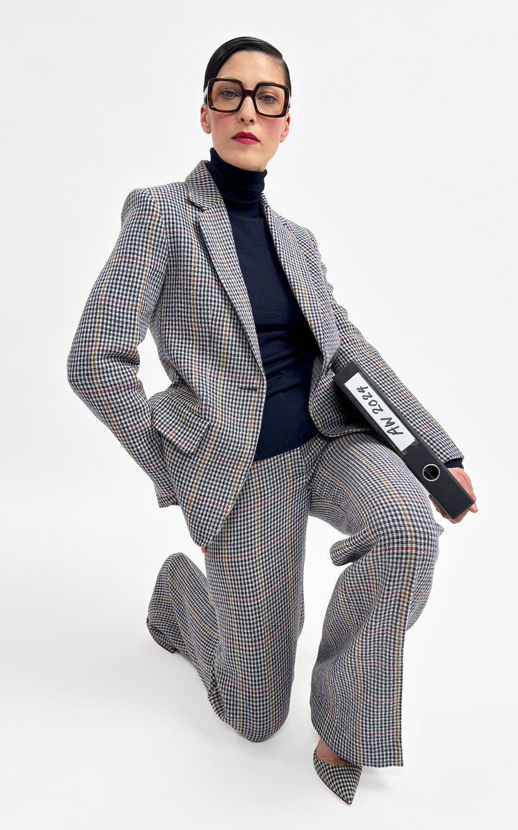 Martin Grant - Sofia Wide-Leg Linen-Wool Pants - Multi - FR 38 - Moda Operandi