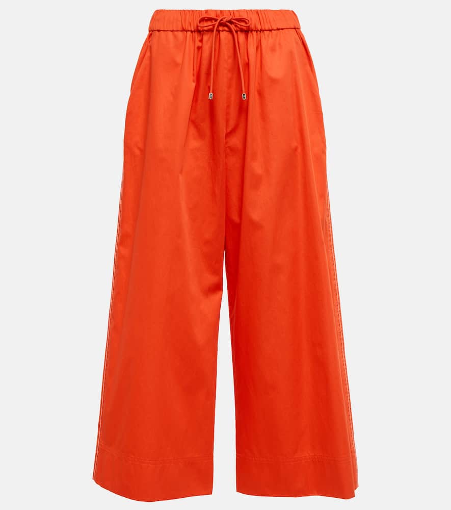 Max Mara Leisure Cannone cropped cotton wide-leg pants