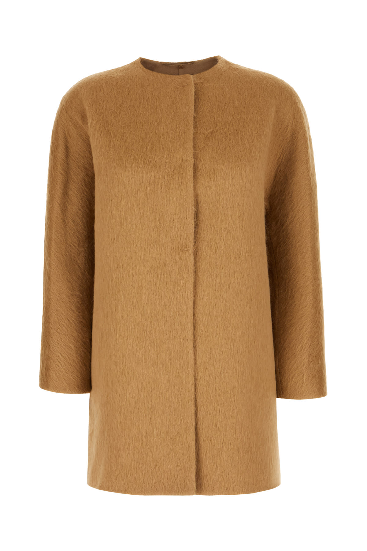 Max Mara Studio Camel Wool Blend Coat