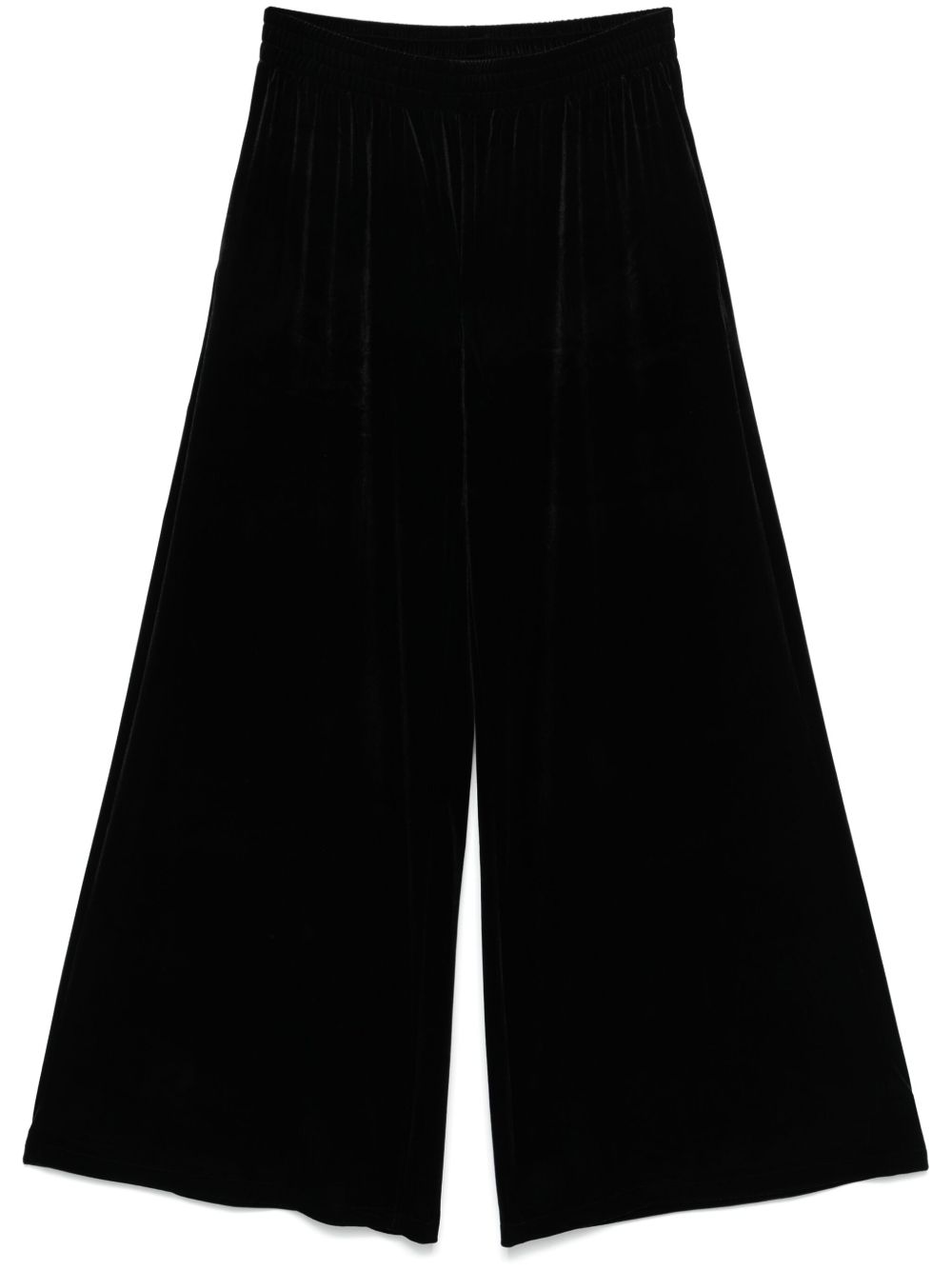 NORMA KAMALI- Velvet Wide-leg Trousers