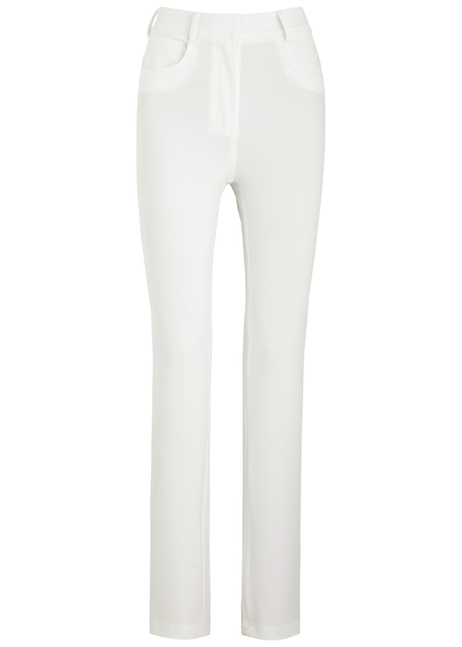 Norma Kamali Bootcut Stretch-jersey Trousers - White - XS (UK6 / XS) - XS (UK6 /xS)