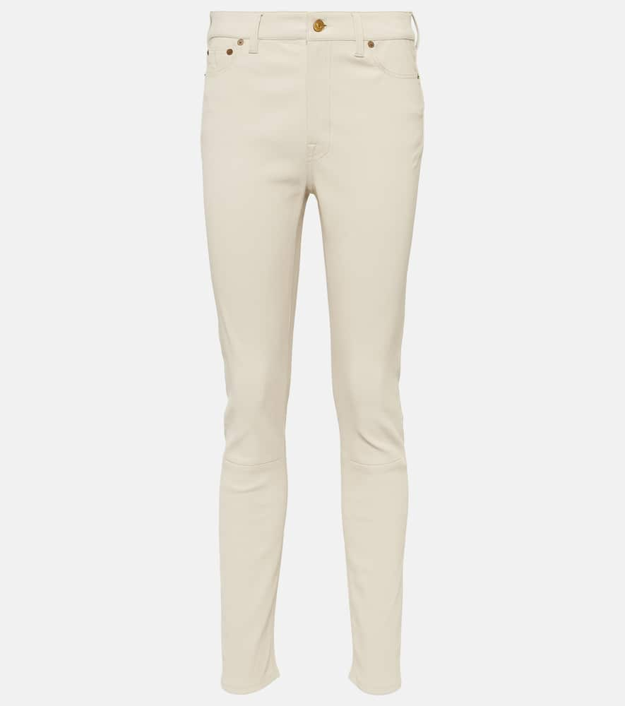 Polo Ralph Lauren High-rise skinny leg leather pant