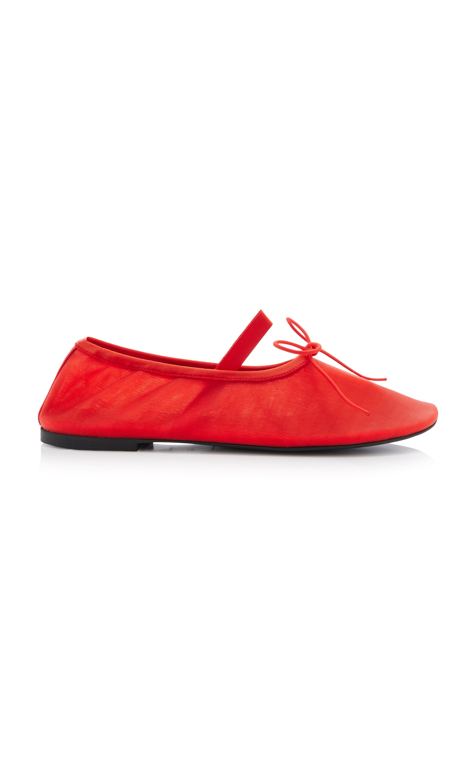 Proenza Schouler - Glove Mesh Mary Jane Ballet Flats - Red - IT 36 - Moda Operandi